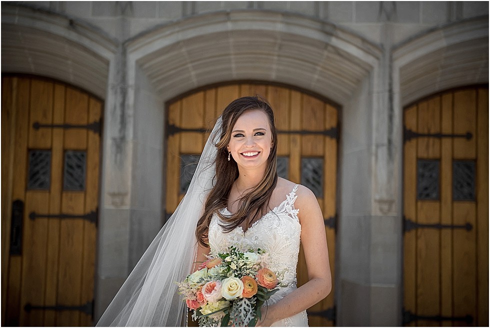 bridal portrait at Boystown in Omaha
