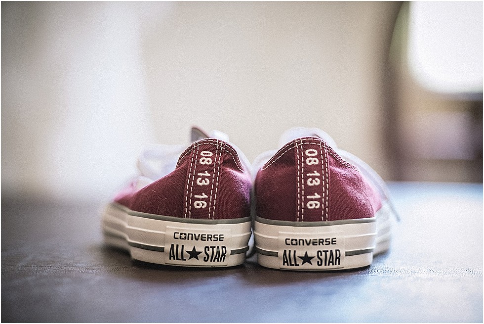 Converse All Stars with wedding date