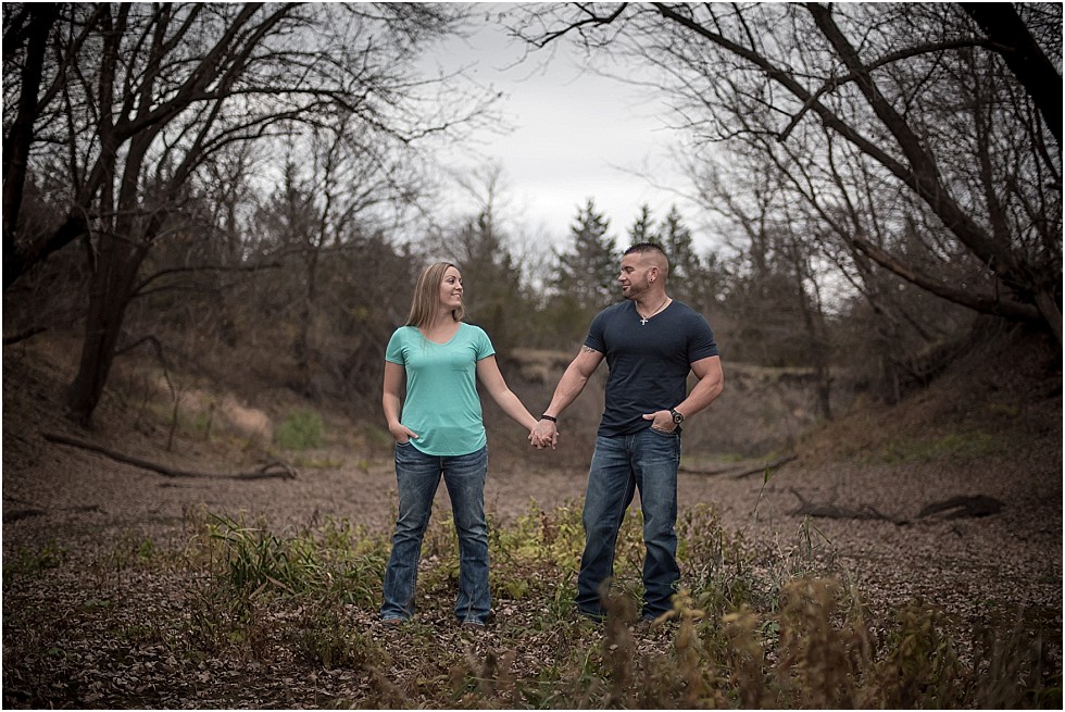 Engagement shot at Wilderness Park Lincoln Nebraska