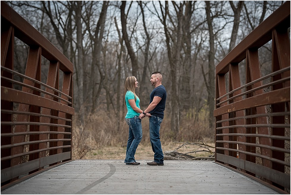 couple on bridge at Wilderness Park