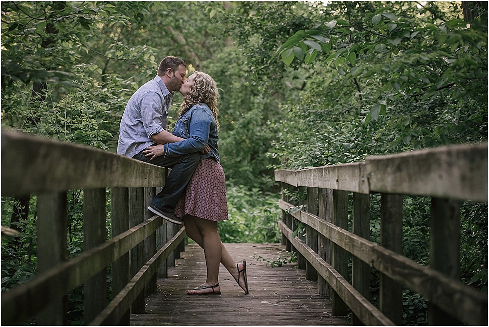 couple on bridge in wilderness park