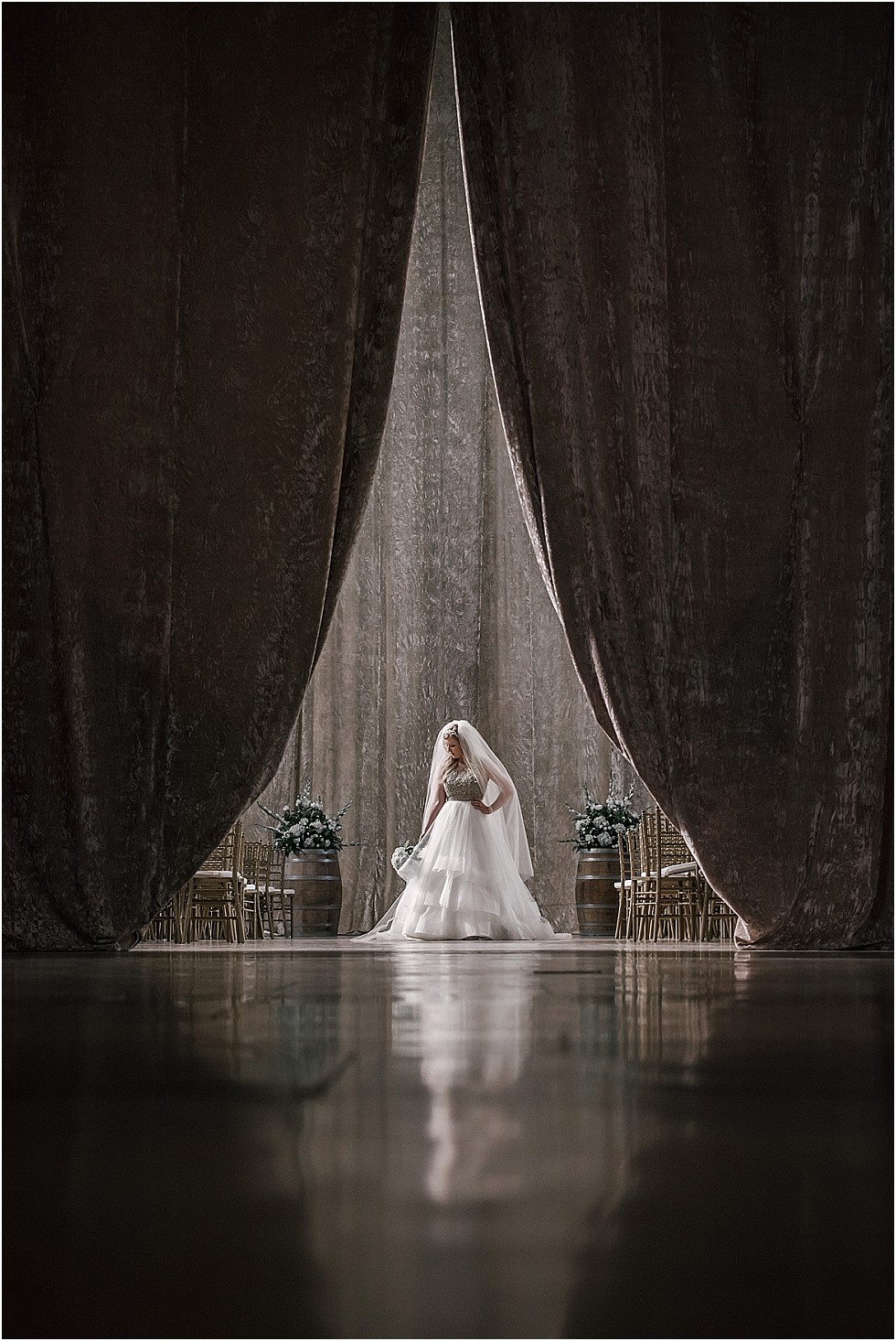 dramatic bridal portrait